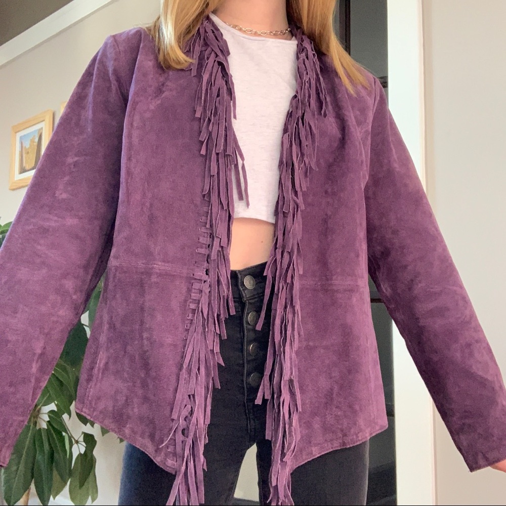 Vintage Leather Fringe Jacket
